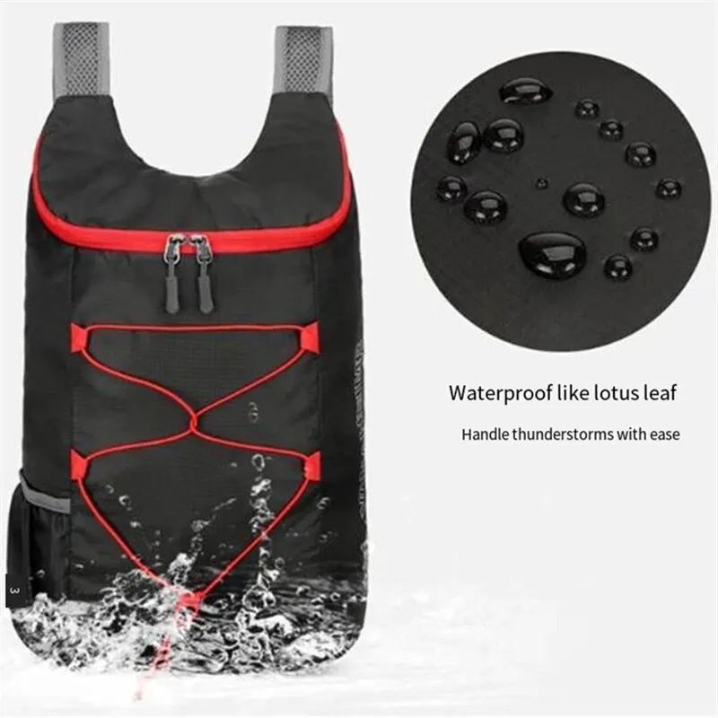 Multifunctional Outdoor Folding Backpack High Density Lightweight Waterproof Nylon Fabric Sports Bag for Camping Hiking Travel thumbnail 5