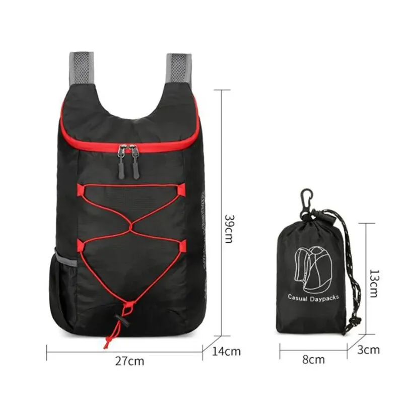 Multifunctional Outdoor Folding Backpack High Density Lightweight Waterproof Nylon Fabric Sports Bag for Camping Hiking Travel thumbnail 4