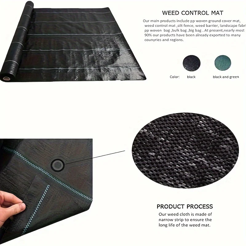 10pcs, Grass-proof Cloth, Weeding Cloth  Cover Cloth, Black Water-permeable And Breathable, Anti-grass Mat thumbnail 3