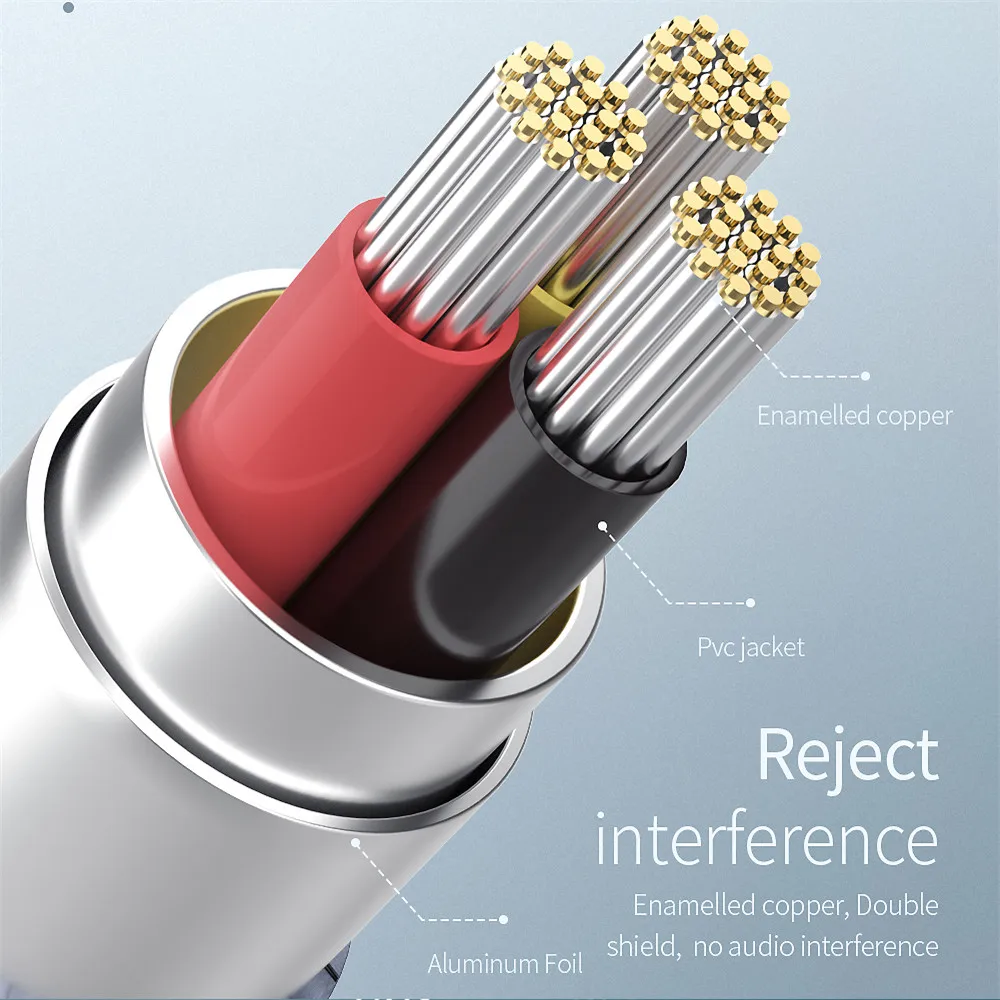 Essager Aux Cable Speaker Wire 3.5mm Jack Audio Cable For Car Headphone Adapter Male Jack to Jack 3.5 mm Cord For Samsung Xiaomi thumbnail 4