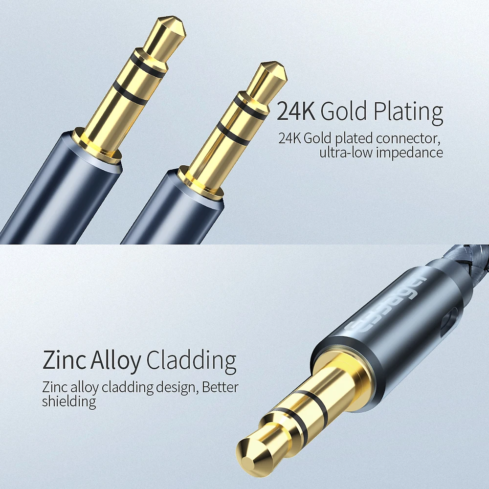 Essager Aux Cable Speaker Wire 3.5mm Jack Audio Cable For Car Headphone Adapter Male Jack to Jack 3.5 mm Cord For Samsung Xiaomi thumbnail 3