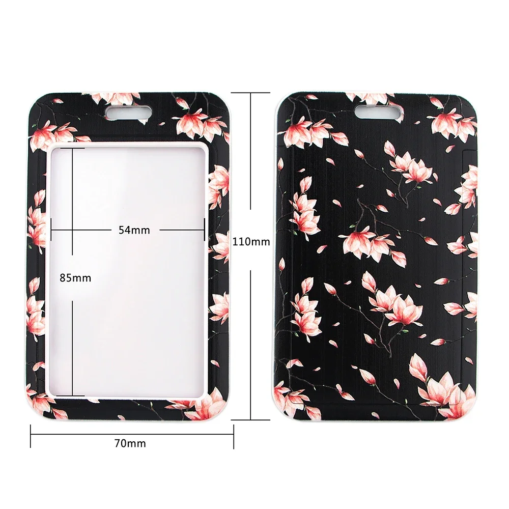 New Sakura Cherry Blossoms Flower lanyard card ID Badge Holder Keychain Pass Gym Mobile Kids Key Holder Key Rings Gift thumbnail 6