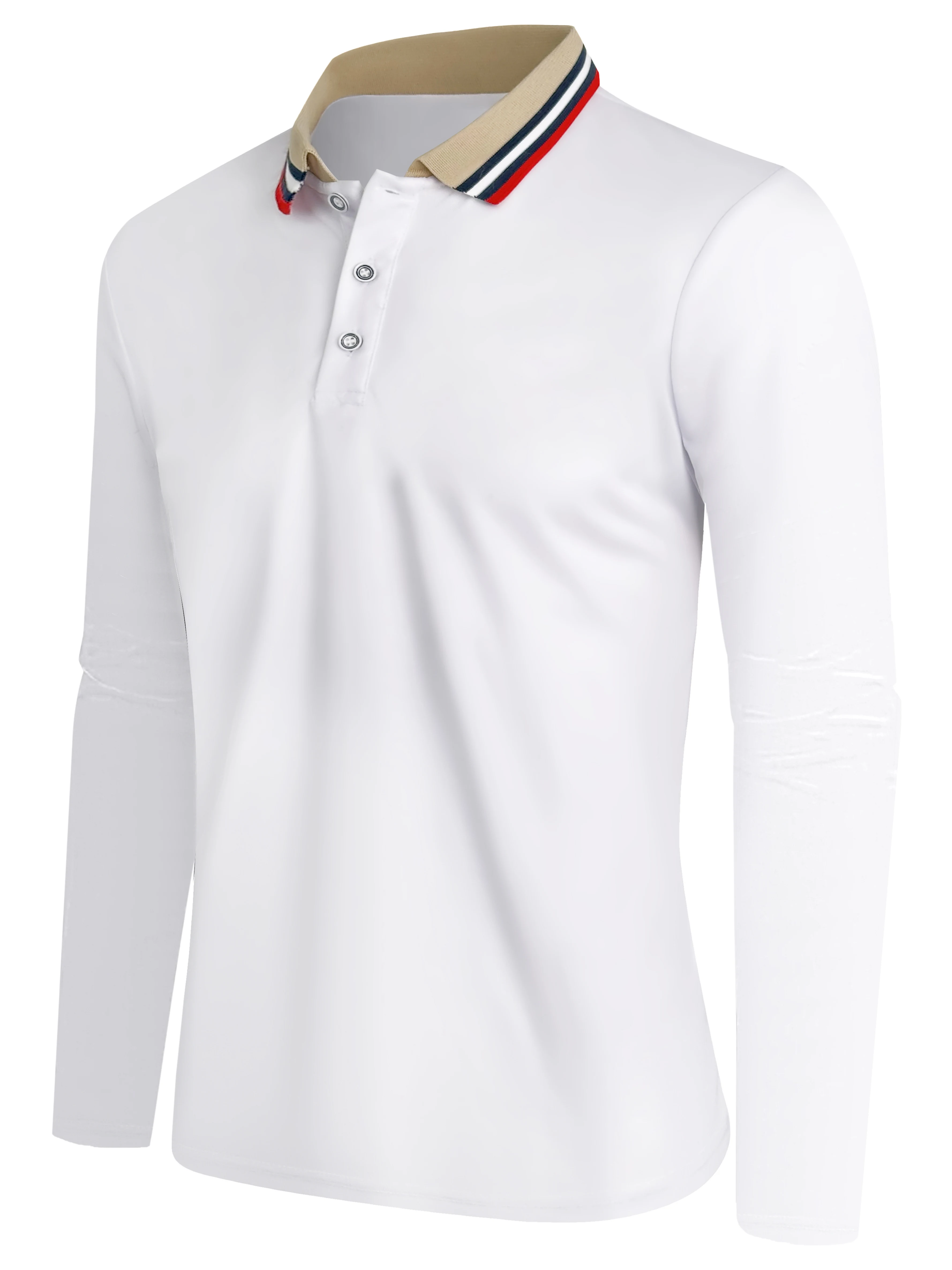 Spring and Autumn Men's Polo Long sleeve Business Casual Fashion Top thumbnail 3