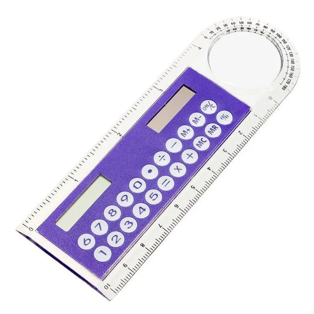Mini Portable School Supplies Office Stationery Solar Energy Calculator Calculator Ruler Digital Caliper thumbnail 3