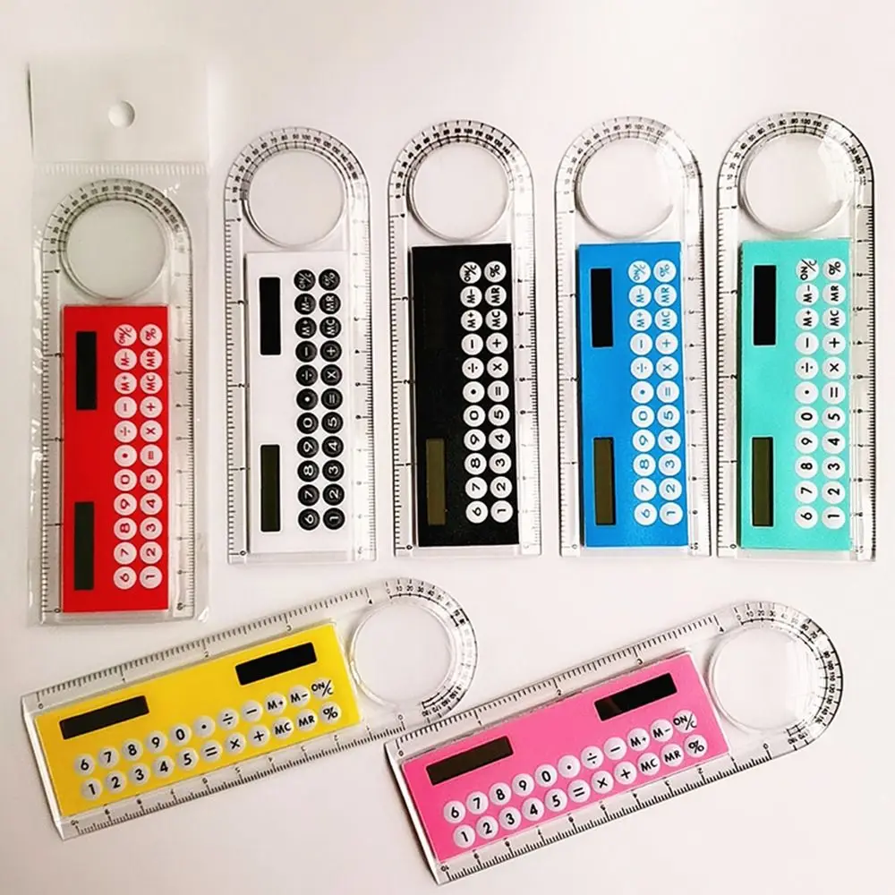 Mini Portable School Supplies Office Stationery Solar Energy Calculator Calculator Ruler Digital Caliper thumbnail 2