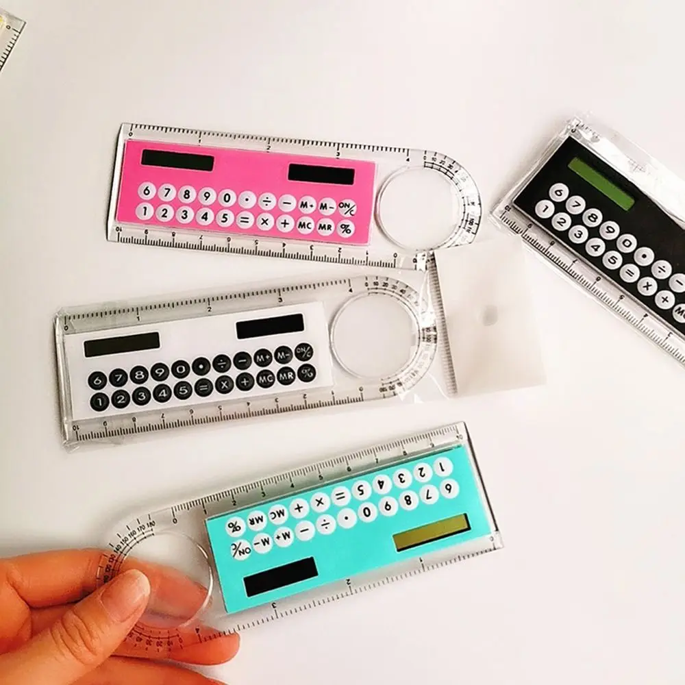 Mini Portable School Supplies Office Stationery Solar Energy Calculator Calculator Ruler Digital Caliper thumbnail 5