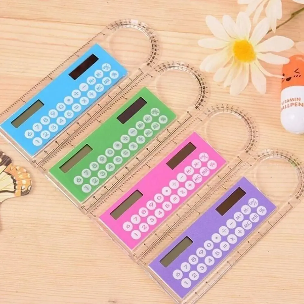 Mini Portable School Supplies Office Stationery Solar Energy Calculator Calculator Ruler Digital Caliper thumbnail 4