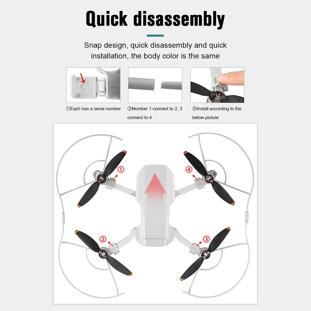 Mini Drone Accessories for DJI Mini SE/Mini 2/Mavic Mini Wing Fan Cover Protective Blade Bumper Propeller Protector Guard Bracke thumbnail 4