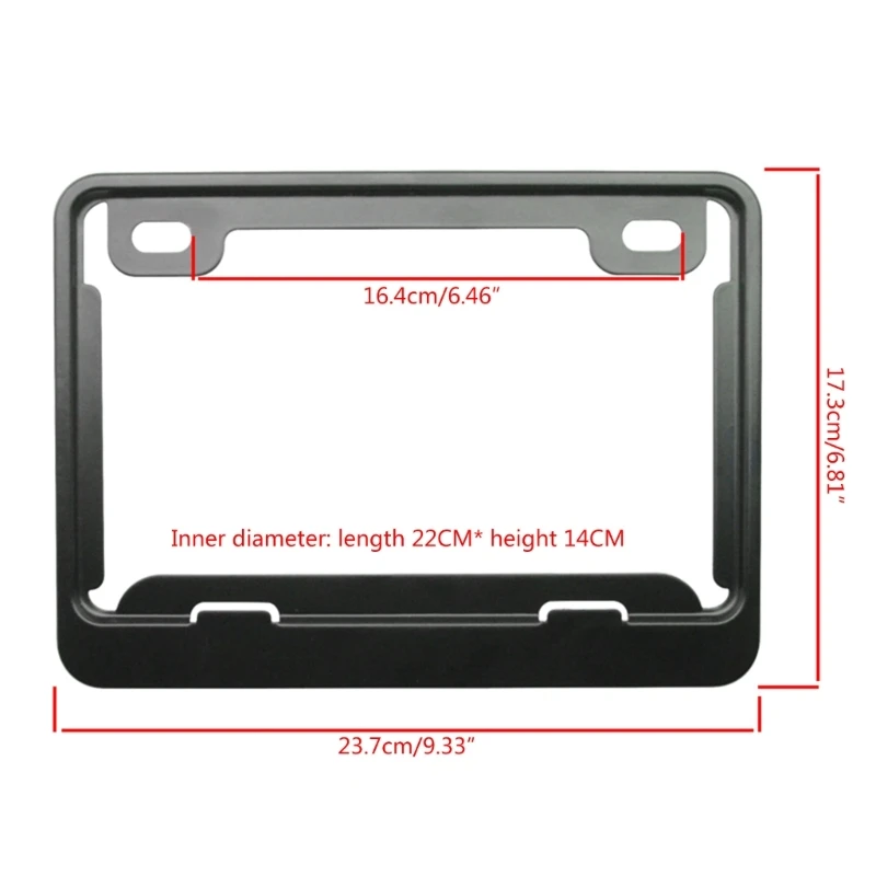 Aluminum License Plate Frame Motorcycle License Plate Holder for Front & Rear 2 Holes Universal thumbnail 6