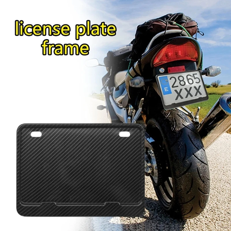 Aluminum License Plate Frame Motorcycle License Plate Holder for Front & Rear 2 Holes Universal thumbnail 4