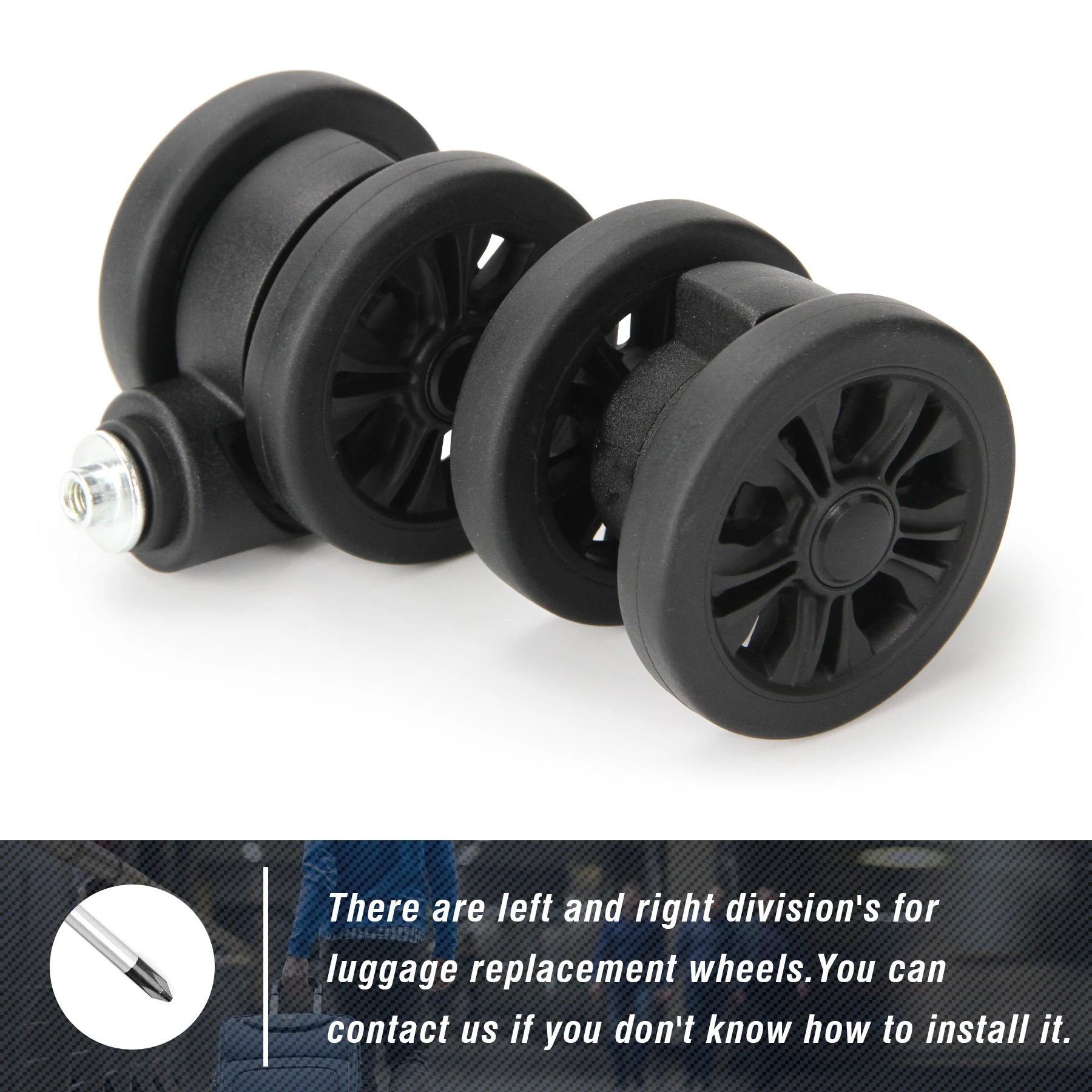 1/2Pcs STLN-2 Trolley Caster Replacement Suitcase Luggage Box Wheels Double Row 360° Spinner Repairing Kit Heavy Duty Wheels thumbnail 5
