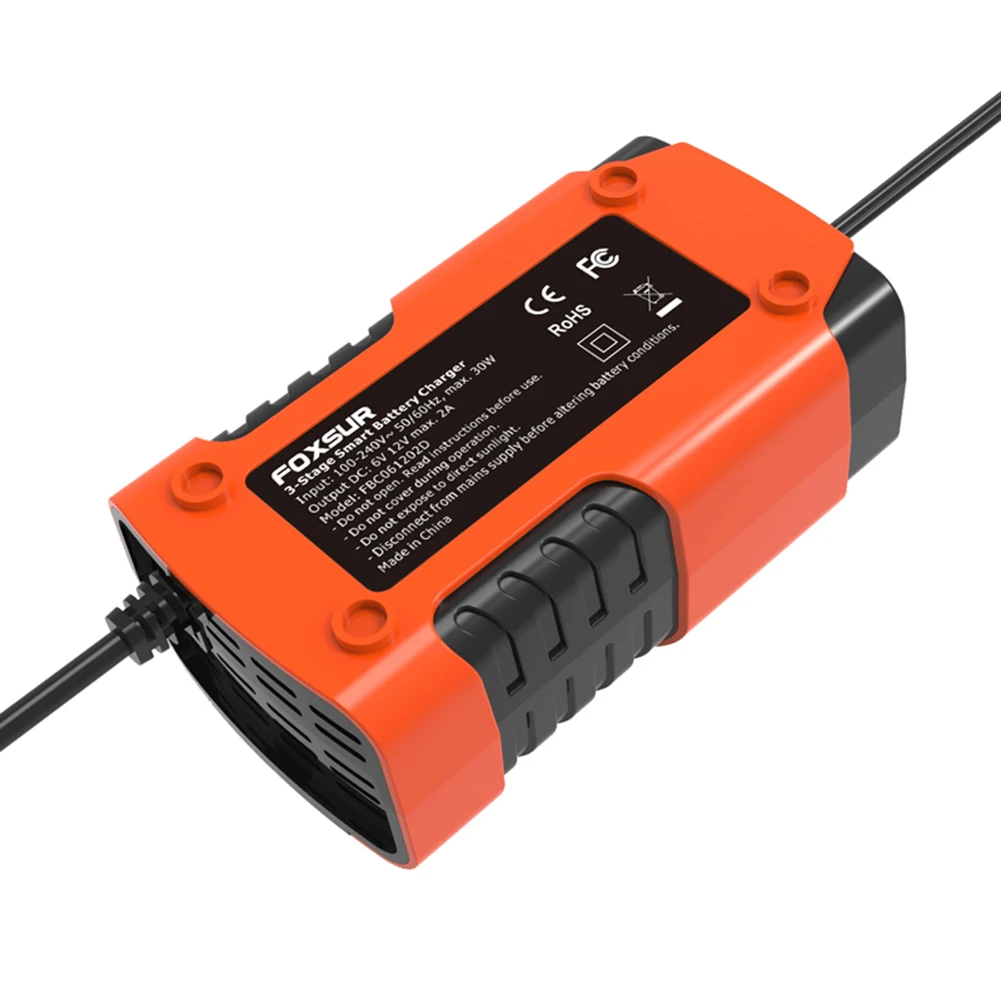 Smart Battery Charger 6V 12V 2A Digital Car Battery Charger Multiple Protection Digital Battery Maintainer for Lead-Acid GEL AGM thumbnail 5