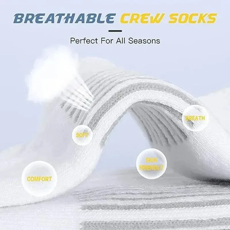 6/12 Pairs Men's Outdoor Gym Socks High Quality Comfortable Soft Ground-Gripping Football Large Size New Style thumbnail 4