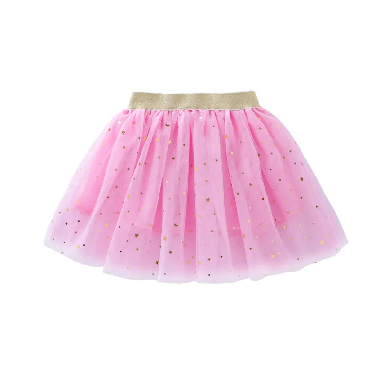 Children's Skirts For Girls Summer Cotton Lace Baby Mini Tutu Skirts Stars Glitter Dance Sequin Birthday Party Skirt for Kids thumbnail 3