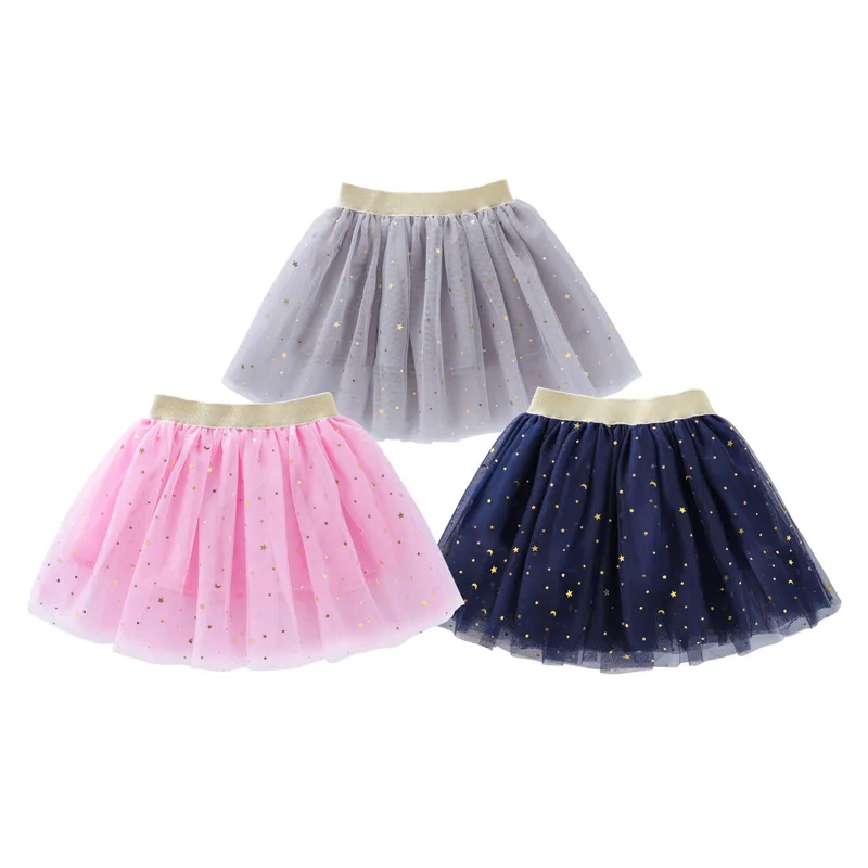 Children's Skirts For Girls Summer Cotton Lace Baby Mini Tutu Skirts Stars Glitter Dance Sequin Birthday Party Skirt for Kids thumbnail 2