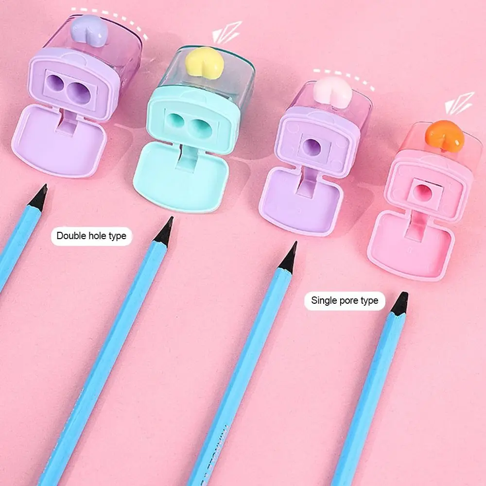 Cartoon Pencil Sharpener Single/Double Hole Pencil Cutter Tool Student Stationery Simple School Office Supplies High Quality thumbnail 5