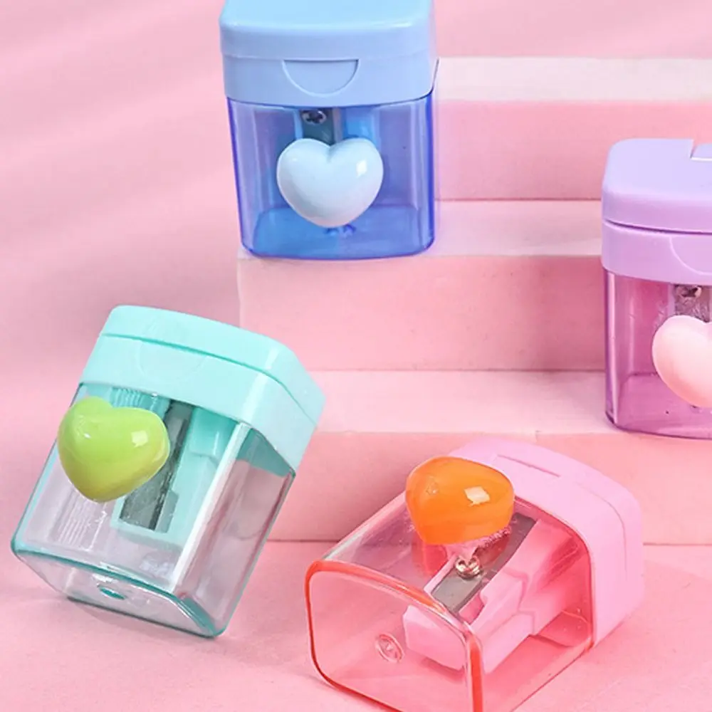Cartoon Pencil Sharpener Single/Double Hole Pencil Cutter Tool Student Stationery Simple School Office Supplies High Quality thumbnail 3