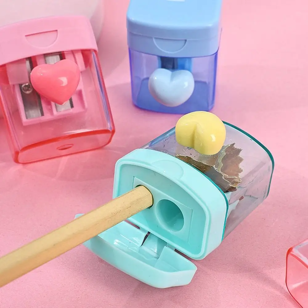 Cartoon Pencil Sharpener Single/Double Hole Pencil Cutter Tool Student Stationery Simple School Office Supplies High Quality thumbnail 4