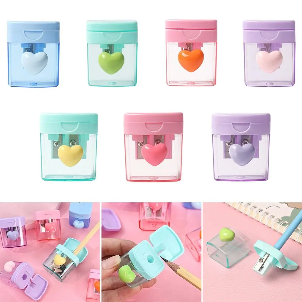 Cartoon Pencil Sharpener Single/Double Hole Pencil Cutter Tool Student Stationery Simple School Office Supplies High Quality thumbnail 2
