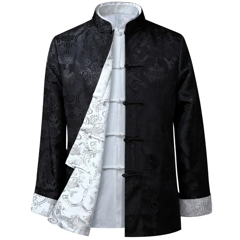 Chinese Styple New Dragon Year Shirt Kung Fu Coats Tang Suit Jacket Traditional Chinese Clothing Jackets Hanfu Men Clothing thumbnail 4