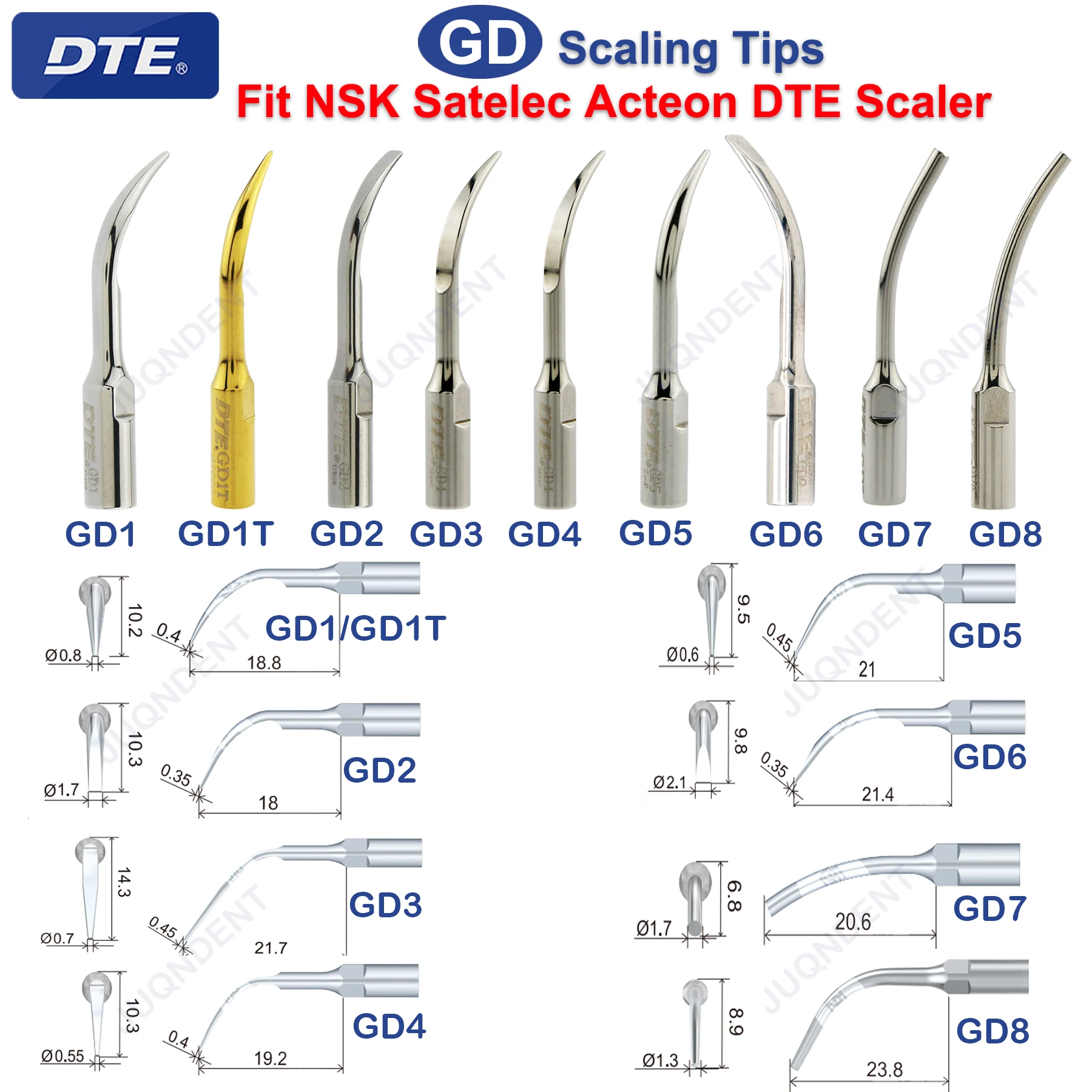 Woodpecker DTE Dental Ultrasonic Scaler V2 V3 LED Dentistry Scaler Tips For Scaling Endodontics Fit NSK Satelec Acteon handle thumbnail 5
