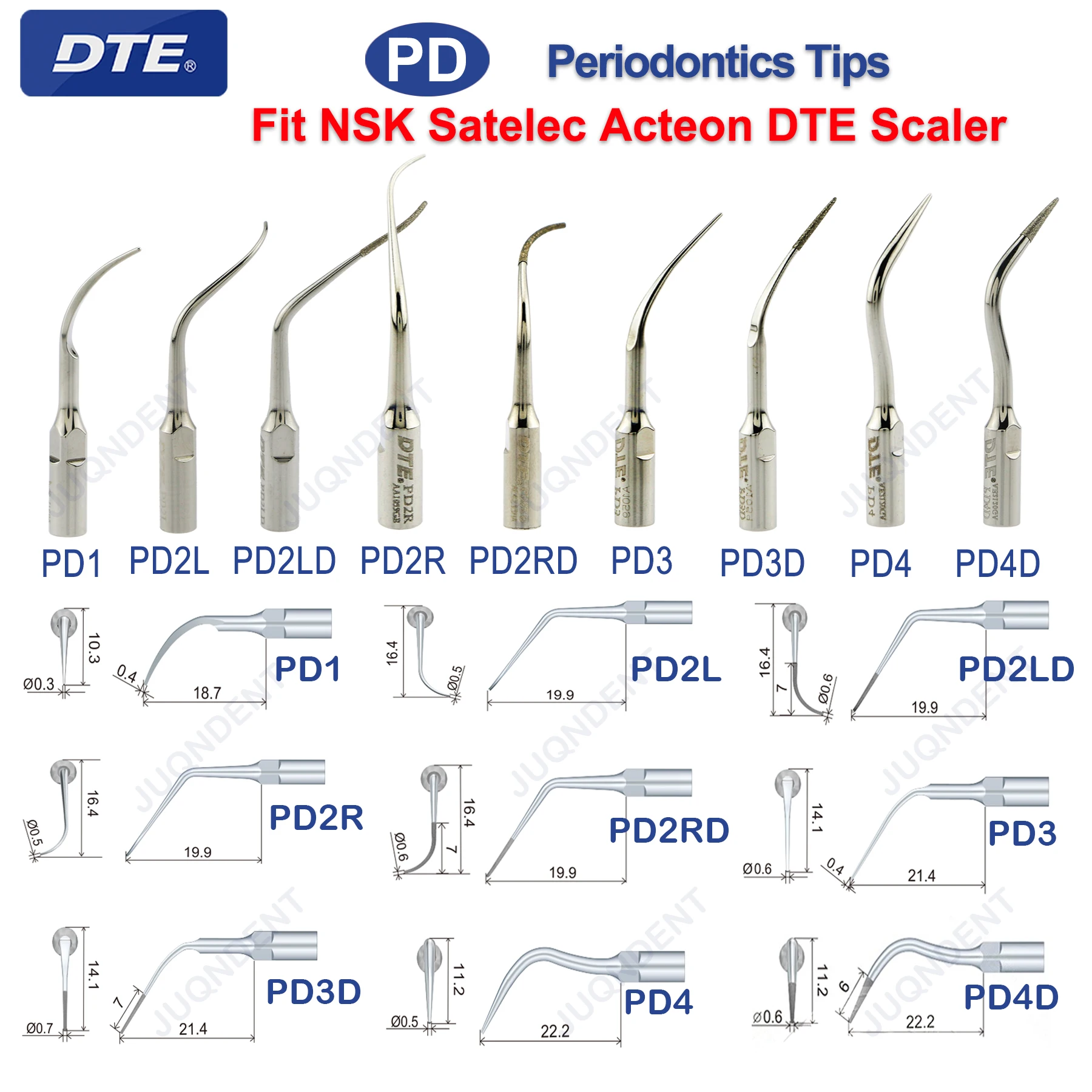 Woodpecker DTE Dental Ultrasonic Scaler V2 V3 LED Dentistry Scaler Tips For Scaling Endodontics Fit NSK Satelec Acteon handle thumbnail 3