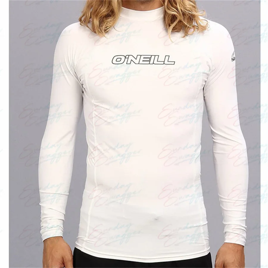 Men's Surfing T-shirt Sportswear Swimwear Long Sleeved Swimming Top UV Swimming Tight Rash Guard Surfing Swimsuit  Rashguard thumbnail 4