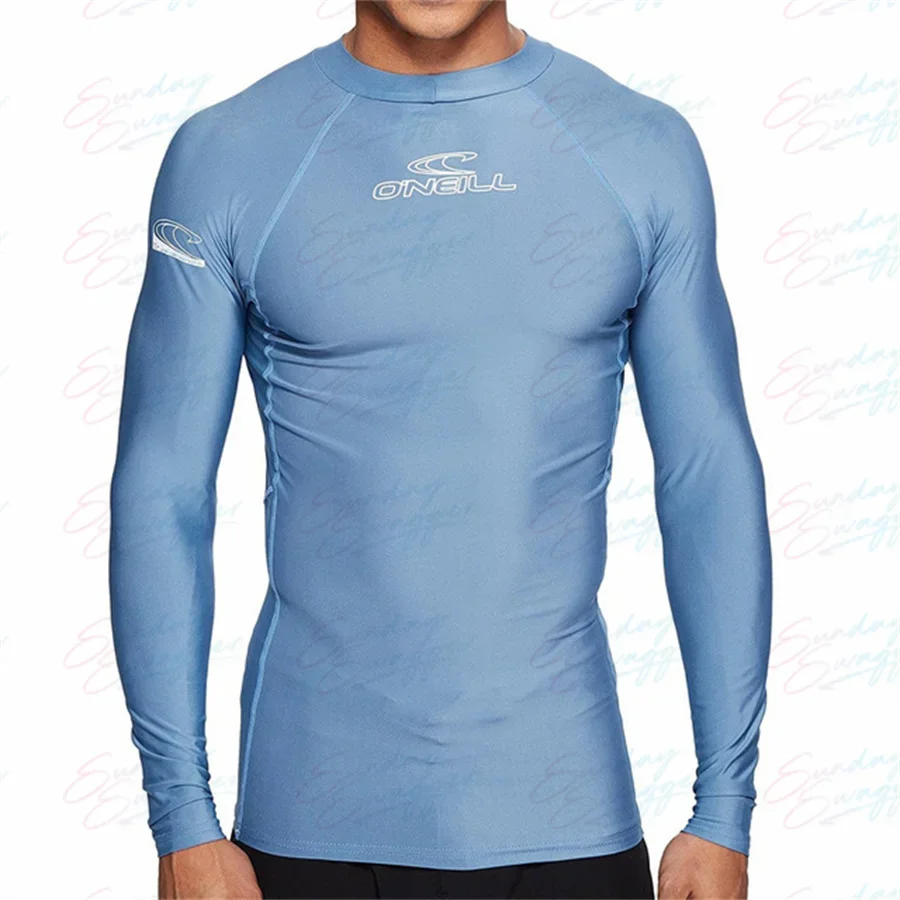 Men's Surfing T-shirt Sportswear Swimwear Long Sleeved Swimming Top UV Swimming Tight Rash Guard Surfing Swimsuit  Rashguard thumbnail 5