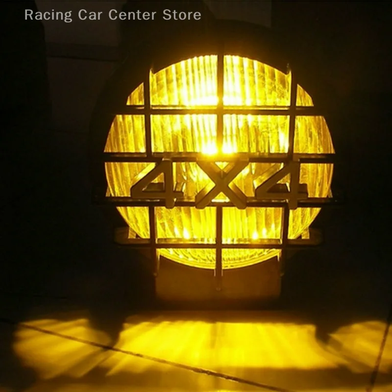 5.5 Inch 4X4 Round Driving Halogen Fog LED Light H3 12V 55W Off-Road Vehicle Work Lamp Auto Car Yellow Spotlight thumbnail 6