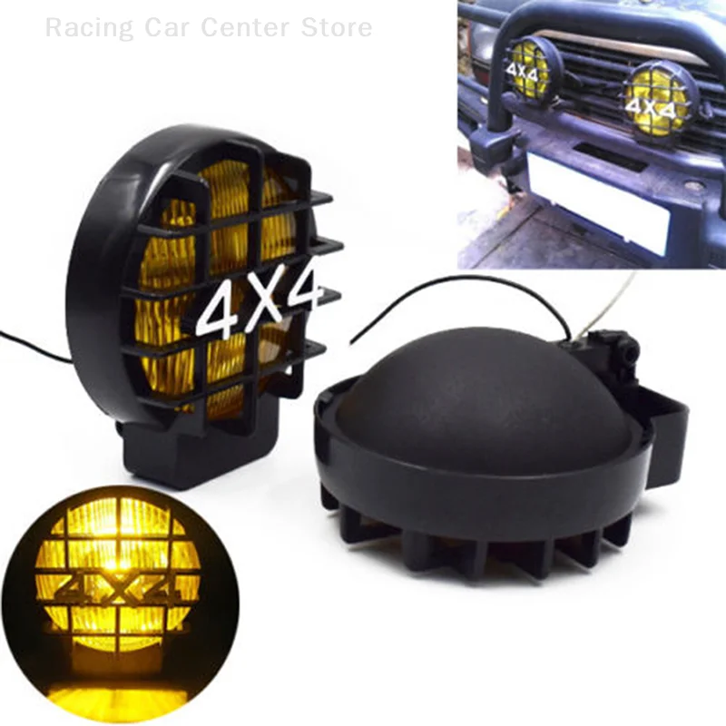 5.5 Inch 4X4 Round Driving Halogen Fog LED Light H3 12V 55W Off-Road Vehicle Work Lamp Auto Car Yellow Spotlight thumbnail 3