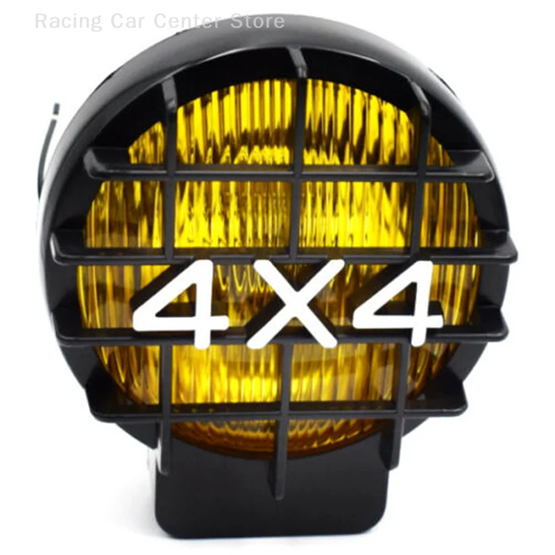 5.5 Inch 4X4 Round Driving Halogen Fog LED Light H3 12V 55W Off-Road Vehicle Work Lamp Auto Car Yellow Spotlight thumbnail 4