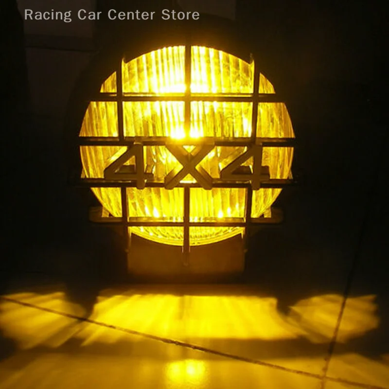 5.5 Inch 4X4 Round Driving Halogen Fog LED Light H3 12V 55W Off-Road Vehicle Work Lamp Auto Car Yellow Spotlight thumbnail 5