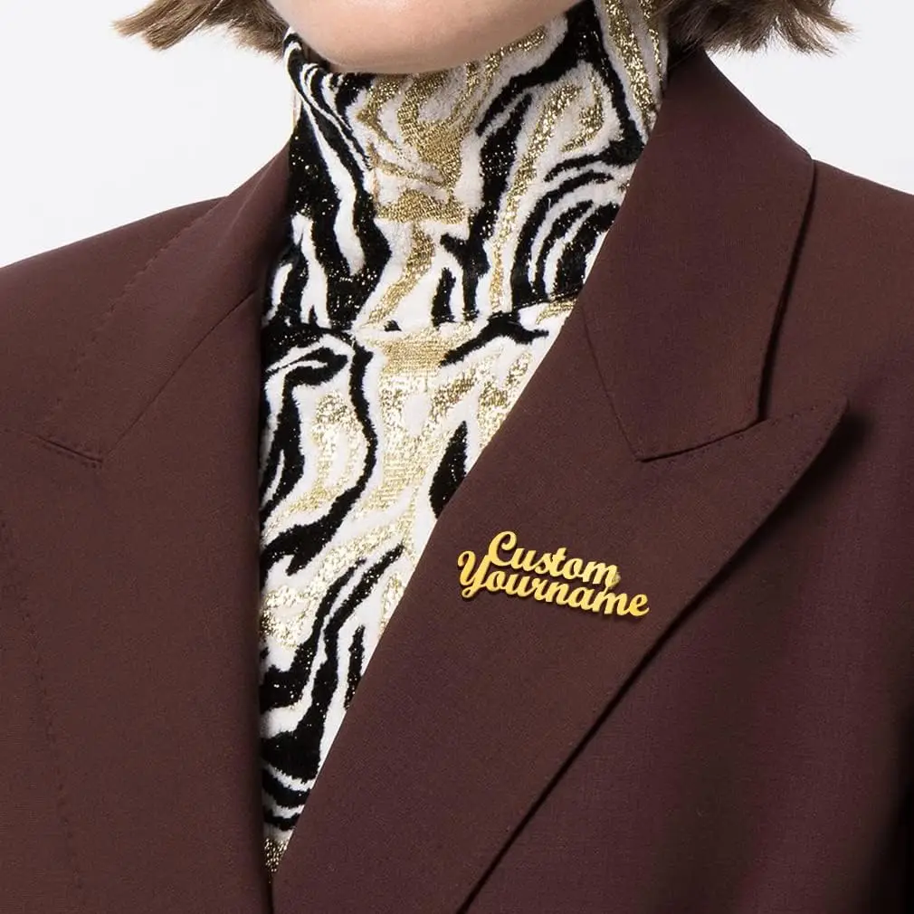 Personalized name pins, handmade custom text flip collar pins, collar pins, suit pins. A perfect personalized gift that can expr