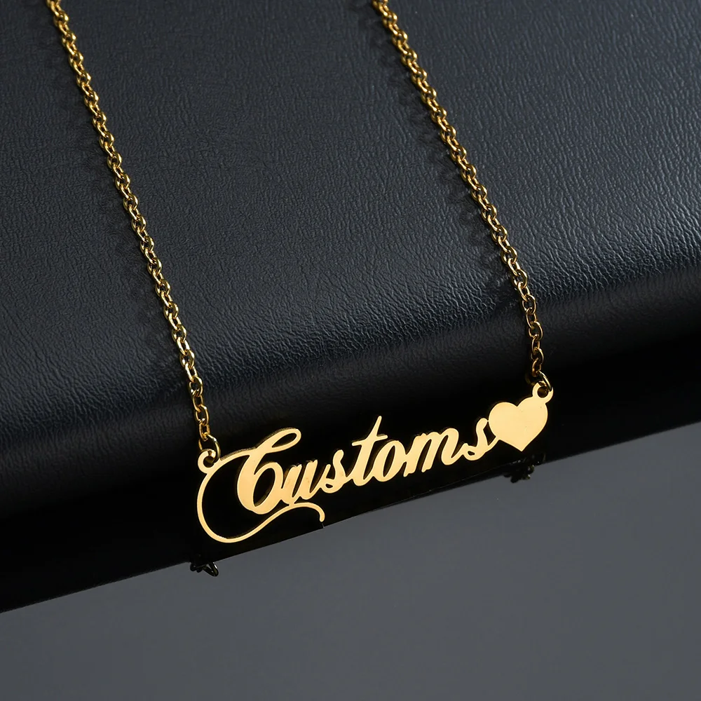 Atoztide Personalized Custom Name Necklace for Women Crown Butterfly Pendant Stainless Steel Chain Jewelry Fashion Birthday Gift thumbnail 3