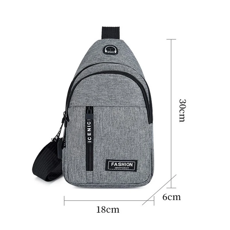 New Men Shoulder Bags Chest Bag Multifuncional Crossbody Bags Travel Sling Bag thumbnail 2