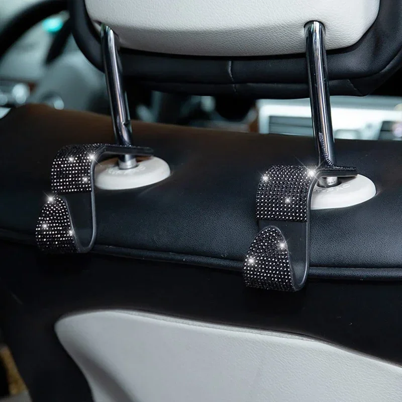 Bling Vehicle Seat Headrest Hook Front Seat, Car Hook Bling Automotive Hangers for Purse, Bag, Handbag, Grocery, Car Accessories thumbnail 4