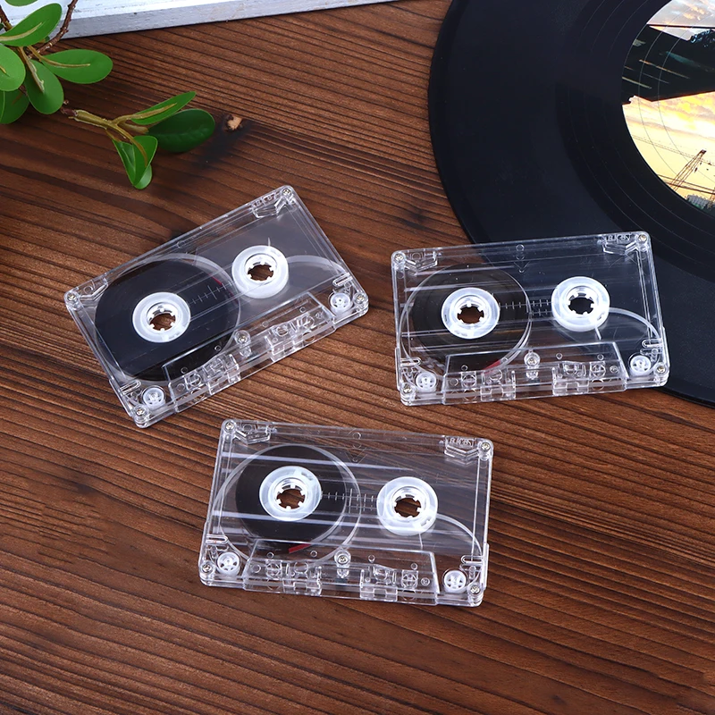 90 Minutes Standard Cassette Color Blank Tape Player With Magnetic Audio Tape Clear Storage Box For Speech Music Recording thumbnail 2