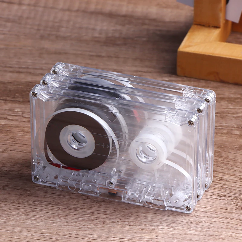 90 Minutes Standard Cassette Color Blank Tape Player With Magnetic Audio Tape Clear Storage Box For Speech Music Recording thumbnail 4