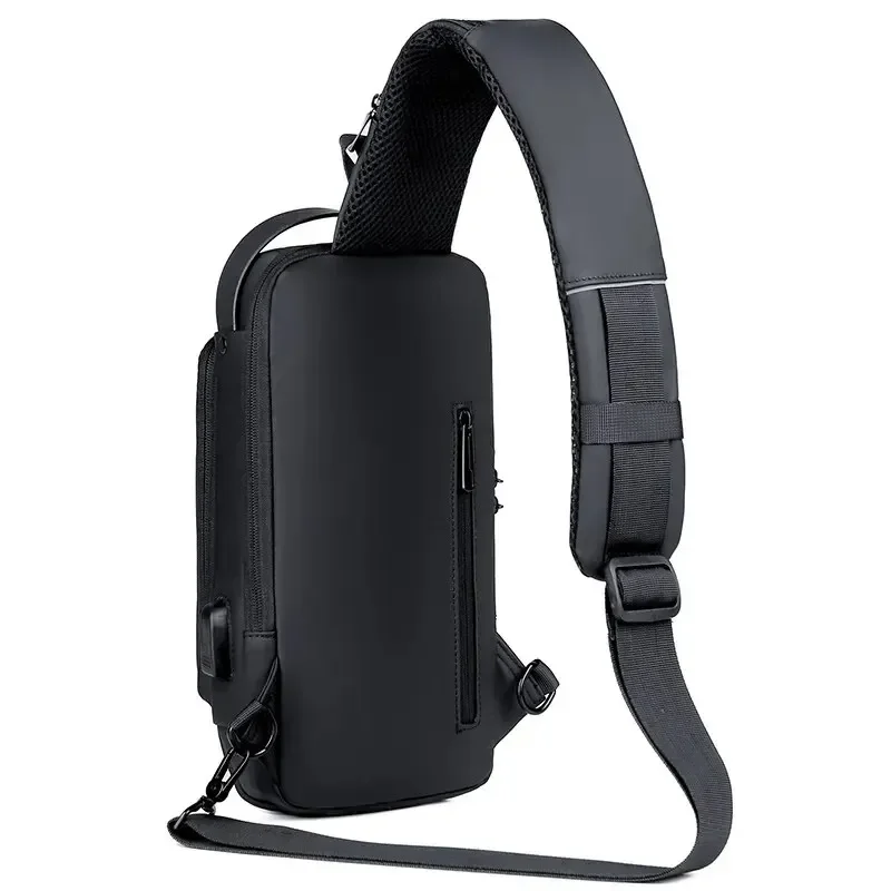 Men Multifunction Anti Theft USB Shoulder Bag Man Crossbody Cross Body Travel Sling Chest Bags Pack Messenger Pack thumbnail 2