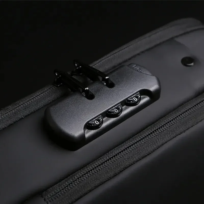 Men Multifunction Anti Theft USB Shoulder Bag Man Crossbody Cross Body Travel Sling Chest Bags Pack Messenger Pack thumbnail 5