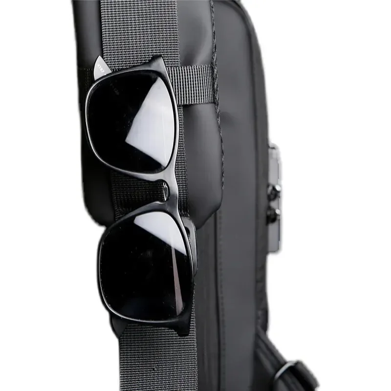 Men Multifunction Anti Theft USB Shoulder Bag Man Crossbody Cross Body Travel Sling Chest Bags Pack Messenger Pack thumbnail 6