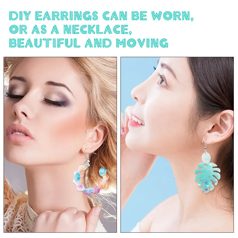 Silicone Earring Mold Earring Resin Mold Jewelry Making Casting Tools Earring Hooks for Craft DIY Charms Pendant Earring Making thumbnail 4