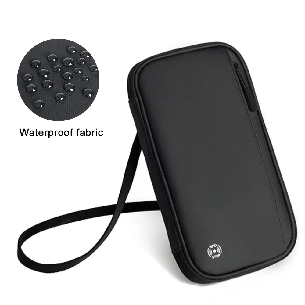 Travel Passport Covers Folder Wallet RFID Blocking Family Passport Holder Waterproof One Shoulder Passport Crossbody Bag Handbag thumbnail 4
