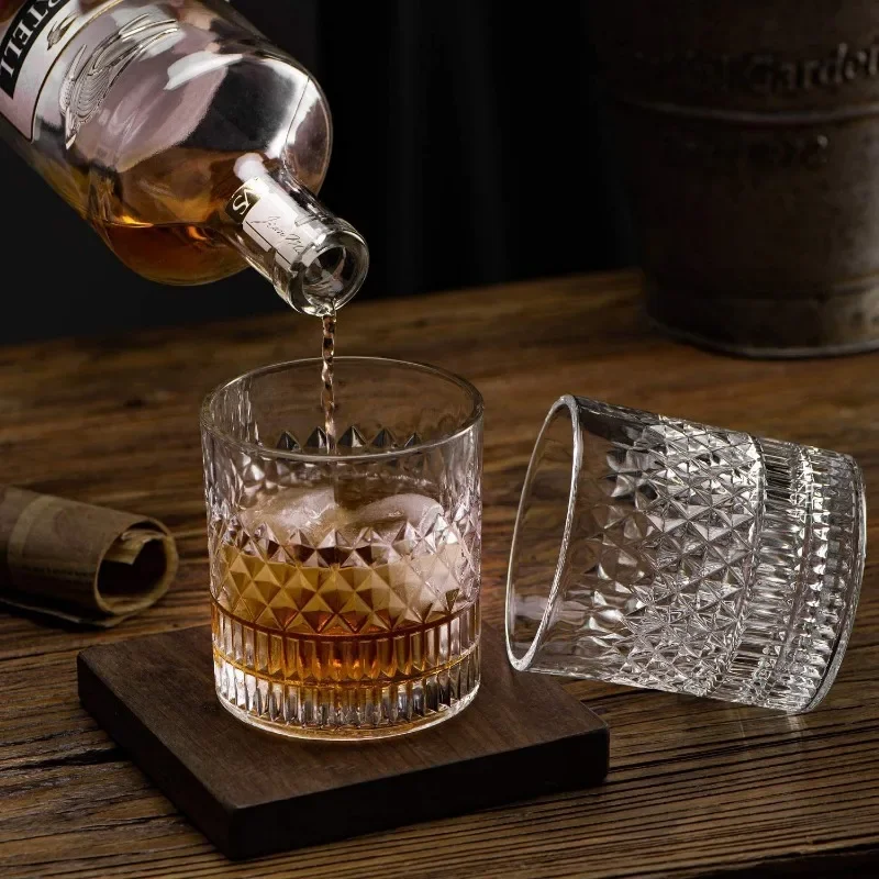 1/2/3/4pcs Cups 335ml Transparent Whiskey Cup for Party/Home/Bar European Crystal Glass Wine Cup Wholesale Cups Mug Beer Glass thumbnail 2
