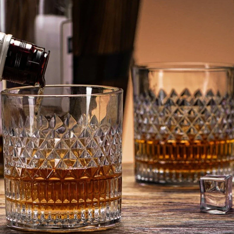 1/2/3/4pcs Cups 335ml Transparent Whiskey Cup for Party/Home/Bar European Crystal Glass Wine Cup Wholesale Cups Mug Beer Glass thumbnail 5