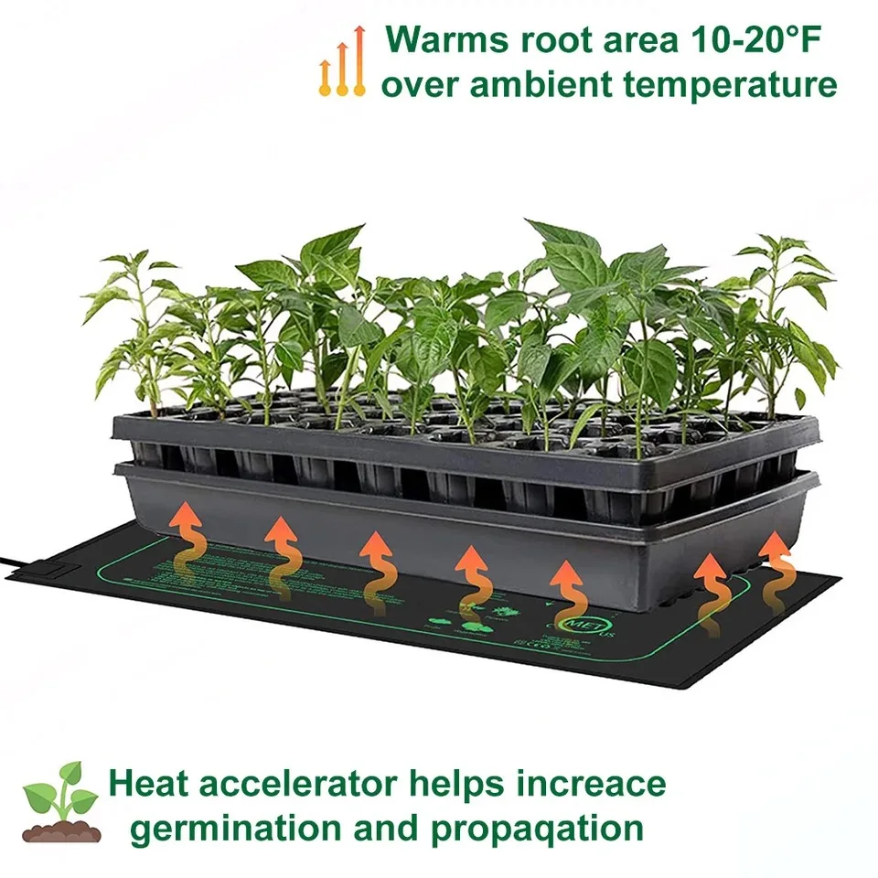 10/25/50CM Seedling Heat Mat Indoor Plants Germination Waterproof Heating Pad Propagation Clone Starter Mat EU/US/UK Plug thumbnail 4