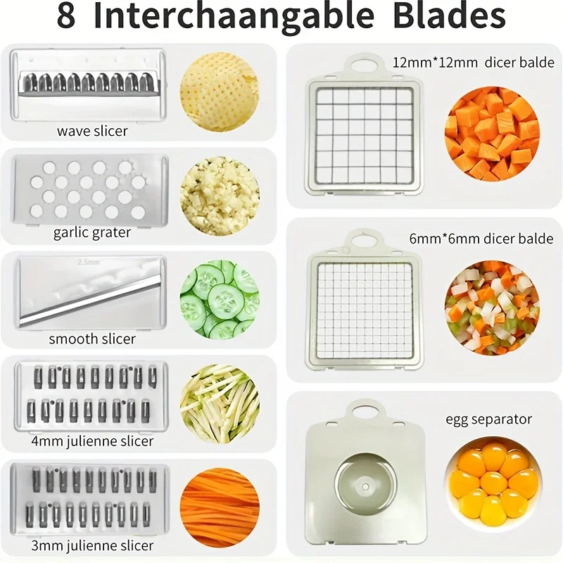 Pink Vegetable Chopper, Multifunctional Fruit Slicer, Manual Food Grater, Vegetable Slicer, Cutter With Container thumbnail 3