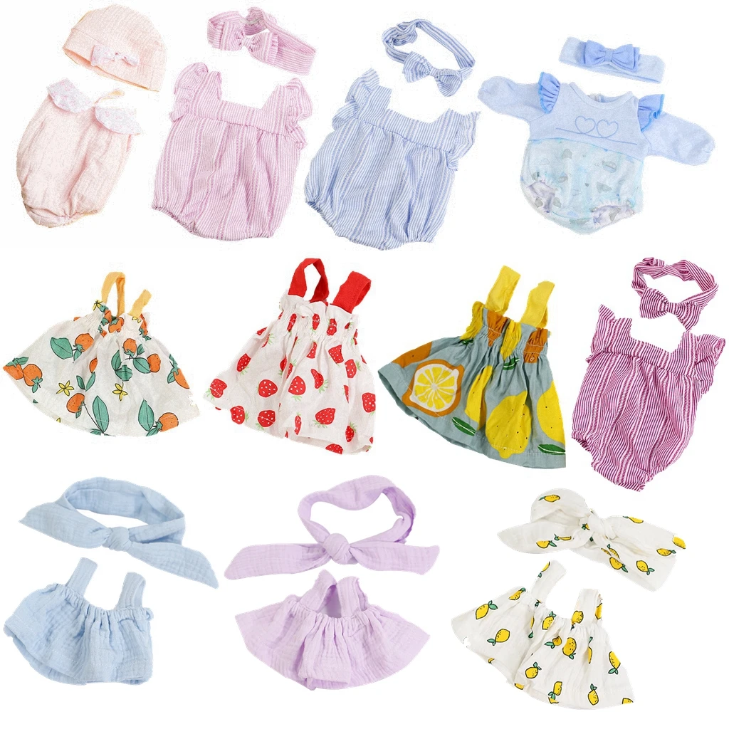 Dress Vest Dolls Outfit Clothes For 16 inch 40cm Baby Doll Cute Jumpers Rompers Doll Clothes Doll Accessories Kids Toys