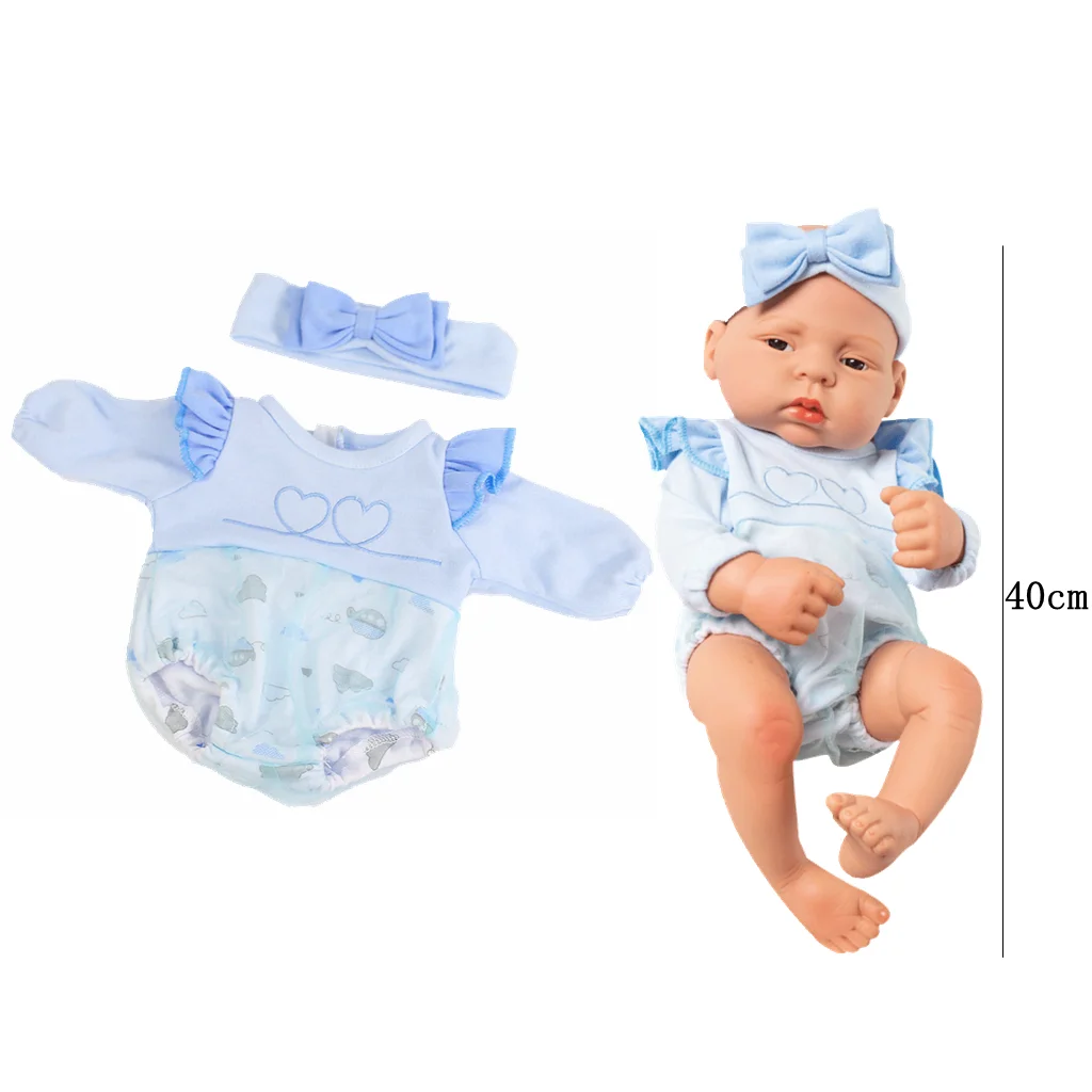 Dress Vest Dolls Outfit Clothes For 16 inch 40cm Baby Doll Cute Jumpers Rompers Doll Clothes Doll Accessories Kids Toys thumbnail 2