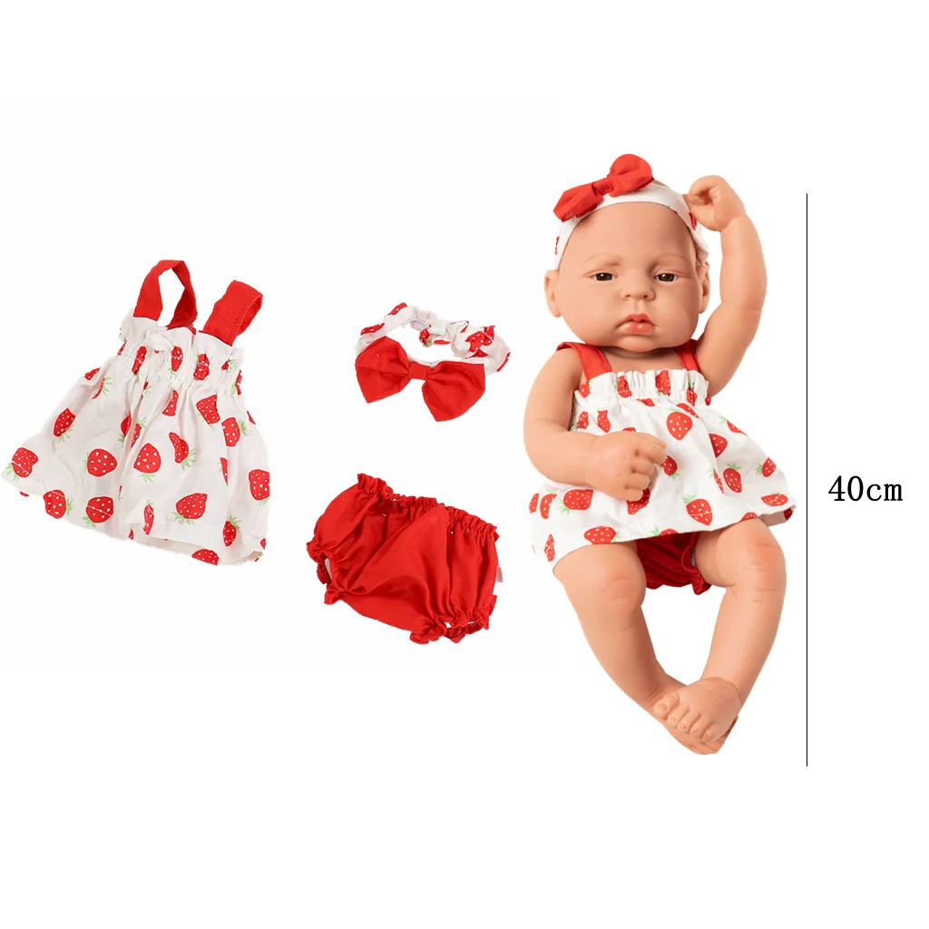Dress Vest Dolls Outfit Clothes For 16 inch 40cm Baby Doll Cute Jumpers Rompers Doll Clothes Doll Accessories Kids Toys thumbnail 3